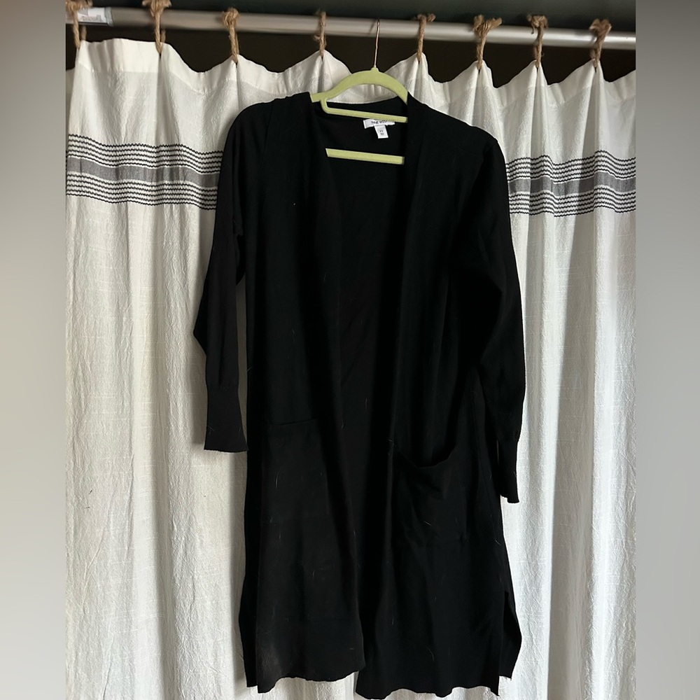 Nine West Black Duster Cardigan